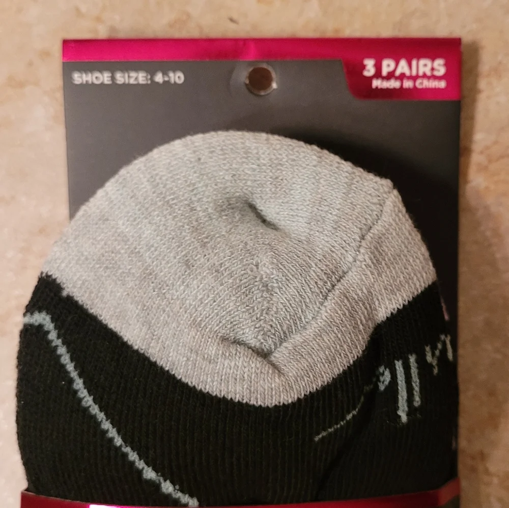 Nicole Miller No Show Socks Black Mint Pink‎ Purple Set of 3 NWT Size 4 to 10